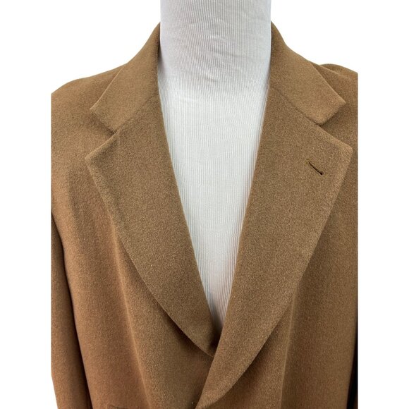 Vintage Angelo Rossi Mens Brown Wool Blend Overcoat With Notched Lapel - Picture 5 of 11